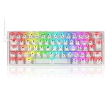 Imagem de Teclado mecanico gamer fizz rgb switch crystal redragon k617ct-rgb pt
