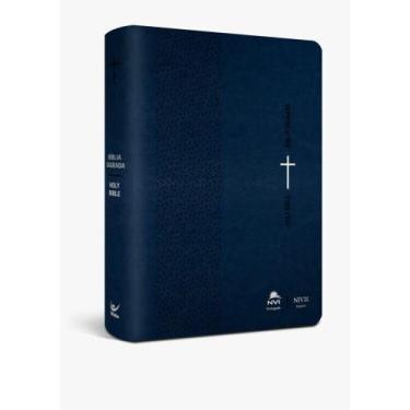 Imagem de Bíblia Nvi Bilíngue Português Inglês - Capa Luxo Azul - LC