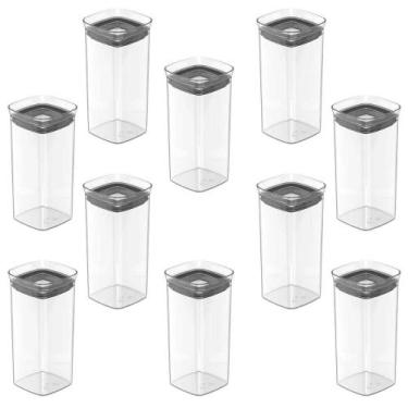 Imagem de 10x Porta Temperos Pote 340ml Organizador OU Block Hermético