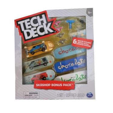 Imagem de Skate de Dedo Tech Deck Chocolate Com 6 Skates - Sunny