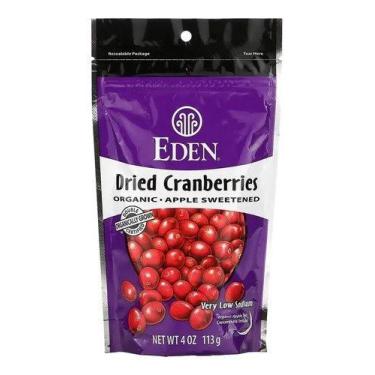 Imagem de Cranberries Secos Orgânicos Eden Cranberry Com Suco De Maçã - Eden Foo