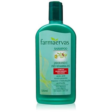 Imagem de Shampoo Jaborandi Pro Vitamina B5, Farmaervas, Branco Leitoso, 320Ml