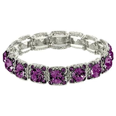 Imagem de Pulseira de casamento com cristal elástico Falari, caixa de presente incluída