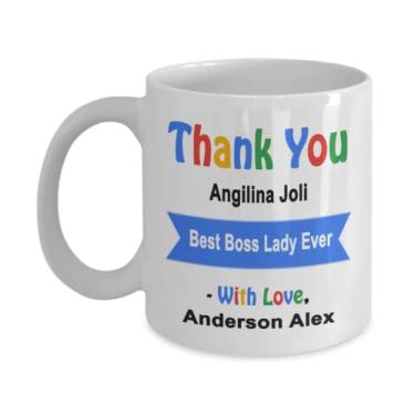 Imagem de Caneca personalizada da Boss Lady, caneca da melhor chefe Lady, caneca personalizada da Boss Lady, presente personalizado para a chefe, presente de agradecimento da chefe, presente de agradecimento da chefe, presente de aniversário da chefe