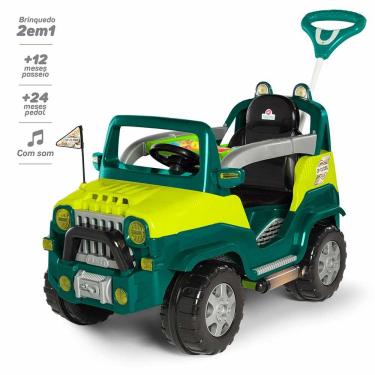 Imagem de Carrinho de Passeio e Pedal - Jipe Diipi - Verde - Calesita