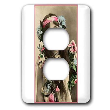 Imagem de 3dRose lsp_7427_6 Early Flower Child 2 Plug Outlet Cover, Multicolorido