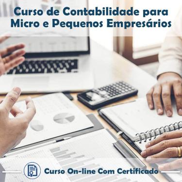 Imagem de Curso Online em videoaula de Contabilidade para Micro e Pequenos Empresários com Certificado + 2 brindes