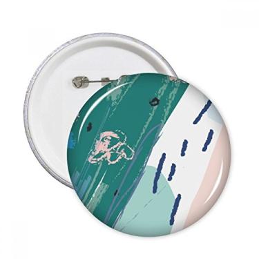 Imagem de Rivers Plantas abstratas padrão artístico pinos redondos emblema decoração de roupas 5 peças presente