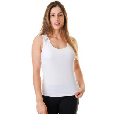 Imagem de Regata Feminina Fitness Branca Horizon