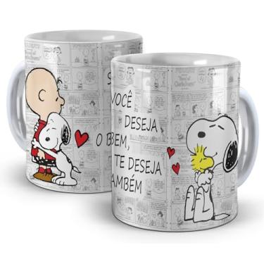 Imagem de FJ Utilitys - Caneca Branca - Snoopy - Bem - 325 ml - Porcelana - Caneca - Xícara - Caneca