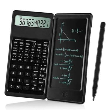 Imagem de Calculadora científica dobrável com um apagável Escrita Tablet, 10 Dígitos