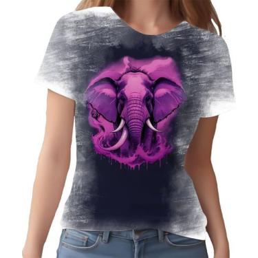 Imagem de Camiseta Camisa Estampada Elefante Pink Animais Grandes 1 - Enjoy Shop