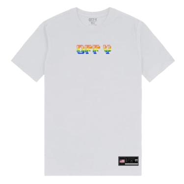 Imagem de Camiseta Streetwear Off-Y White Color Logo (BR, Alfa, G, Regular, Branco)