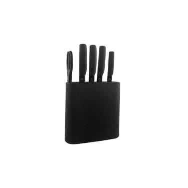 Imagem de Conjunto Facas Corte Cepo Action Suporte Brinox Kit 6 Peças