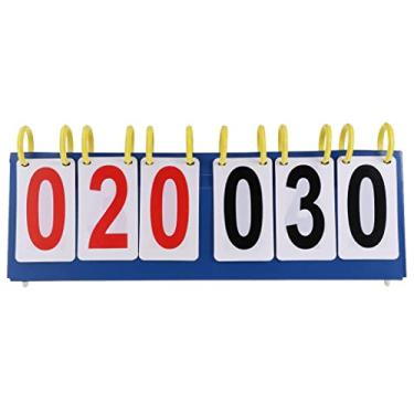 Imagem de Luzhengyang Placar portátil de 4/6 dígitos para tênis de mesa e basquete - placa de ferro, números vermelhos e pretos claros - ótimo para jogos internos e externos - peso e - 6 dígitos