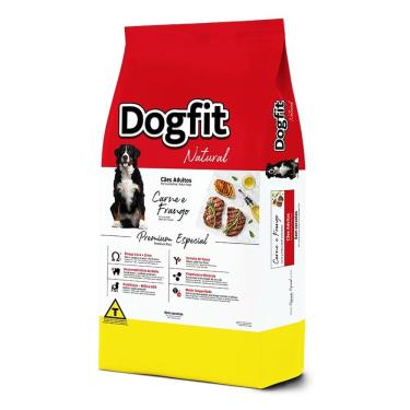 Imagem de Ração Seca Dogfit Natural Carne e Frango para Cães Adultos - 20 Kg