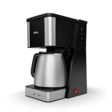 Imagem de Cafeteira Philco Preto Inox 40 Cafezinhos 1,6 Litros 950W, Preto, 110V