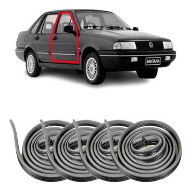 Imagem de Jogo Borracha Vedação 4 Portas Santana Cinza Escuro C/aba - Disk Bor