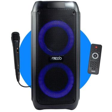 Imagem de Caixa de Som Moob Fusion 400W Bluetooth TWS Iluminação em LED Com Dois