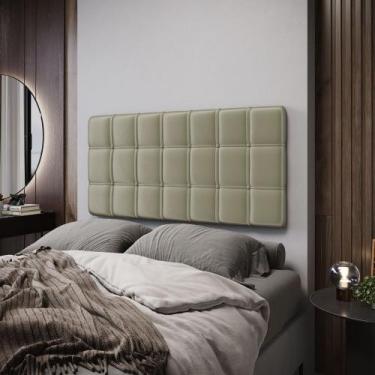 Imagem de Painel Rana 140 Veludo Aradecor, Capuccino, CASAL PADRãO