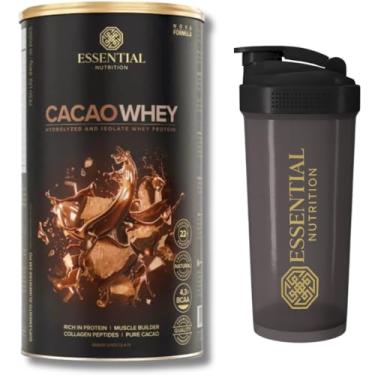 Imagem de Combo Cacao Whey 30 doses - Essential Nutrition + Coqueteleira (whey isolado e hidrolisado)