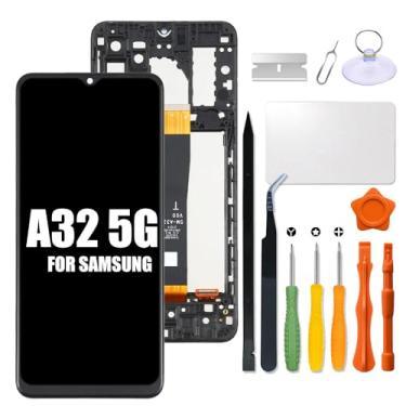 Imagem de Substituição para tela LCD Samsung Galaxy A32 5G A326 com moldura para Samsung A326B A326U A326U1 A326T A326W A326K A326J Touch Screen Assembly Digitalizador interno com kit de reparo (não A32 4G)