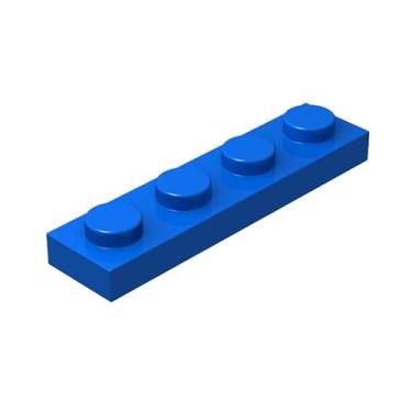 Imagem de Classic Blue Plates Bulk, Blue Plate 1x4, Building Plates Flat 100 Piece, Compatible with Lego Parts and Pieces: 1x4 Blue Plates(Color: Blue)