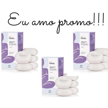 Imagem de Kit 3 caixas sabonetes em barra Natura Todo dia Algodão total do kit 1