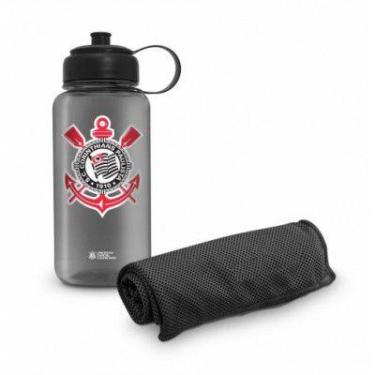 Imagem de Garrafa Corinthians com Toalha Sports 1100ml - Brasfoot