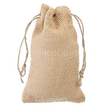 Imagem de CleverDelights Sacos de aniagem de 10 x 15 cm com cordão – Pacote com 100