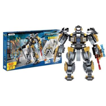 Imagem de Brinquedo de Montar para Crianças Transforça Robo Gorilla 2 em 1 643 P