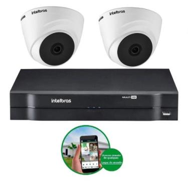 Imagem de Kit 2 câmeras domes Hd 1120D + Dvr Full Hd MHDX - Intelbras