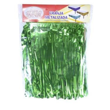 Imagem de Franja Metalizada Decorativa Carnaval - Festas e Fantasias, Verde