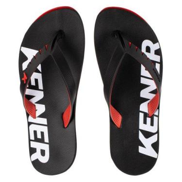 Imagem de Chinelo masculino red kenner - hok, Preto, Vermelho, 41