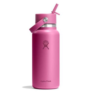 Imagem de Hydro Flask Garrafa com tampa de canudo flexível de 946 ml - aço inoxidável isolado - tampa de canudo larga, não derrama, à prova de vazamento no recife