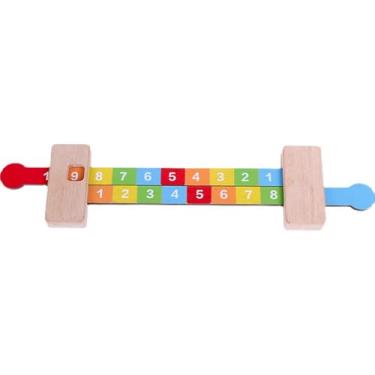 Imagem de EUKVYQPX Régua digital adder das crianças Montessori, Fita Métrica de Linha de Número Inteiro Positivo e Negativo,10