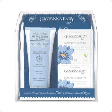 Imagem de Kit Giovanna Baby Eterno Encanto Blue: 1 Loção Hidratante Corporal e 2