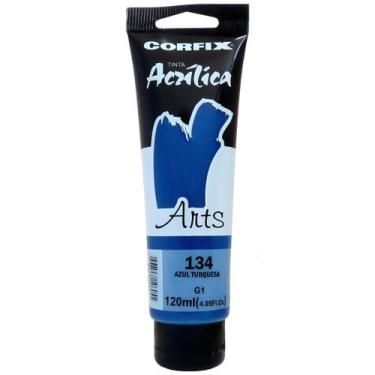 Imagem de Tinta Acrílica Arts Corfix 120ml G1 - 85120, 134 - AZUL TURQUESA