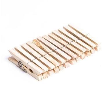 Imagem de Prendedor Gigante Pregadores Roupa Madeira Artesanato C/24Un