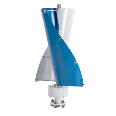 Imagem de 8000W Vertical 2 Blades Turbina eólica Kit de gerador de ímã permanente, 3 fase 12V 24V 48V Kit de gerador de energia eólica para casa, iluminação de rua (azul),48V