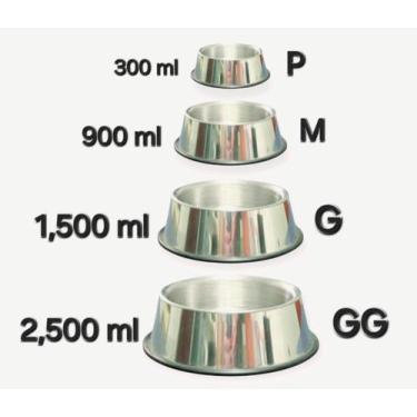 Imagem de Comedouro e Bebedouro Polido de Aluminio para Caes e Gatos - sem marca