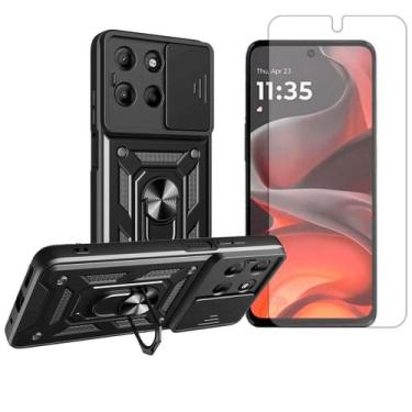 Imagem de Capa Case Anel Para Motorola Moto G15 + Pelicula Hidrogel - GR Global 