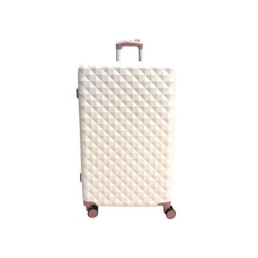 Imagem de Mala Grande 35Kg Expansível Branca Diamond Ultra Leve