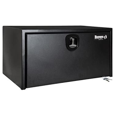 Imagem de Buyers Products 1732505 Caixa de caminhão de aço fosco preto texturizado com trava de compressão de 3 pontos, 45 x 45 x 91 cm, feita nos EUA, caixa de ferramentas para cama de caminhão