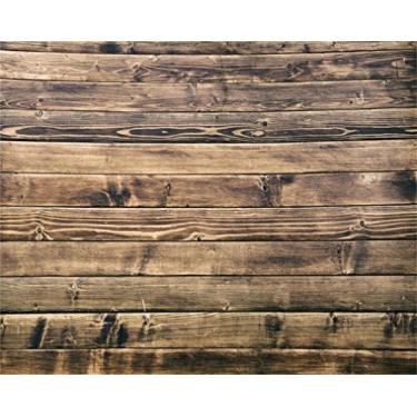 Imagem de AOFOTO Fundo de fotografia de cerca de madeira vintage de 3 x 2,4 m pano de fundo de madeira velha placa de madeira grunge painéis retrô infantil adulto menina menino retrato estúdio foto adereços vídeo drapeado papel de parede