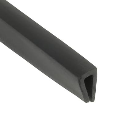 Imagem de PATIKIL Acabamento de borda de borracha de 1/20.3 cm, protetor de borda de canal U flexível de 3 m para borda afiada, chapa metálica, portas de carro, escotilhas, cantos de mesa, preto