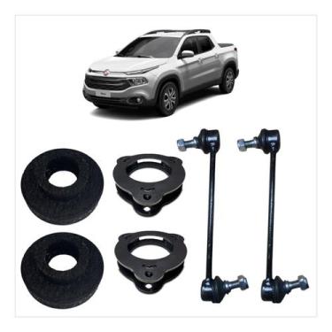 Imagem de Toro Kit Calço de Mola Diant Aço Traseir 4cm + Bieleta adapt - Borfix