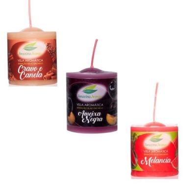 Imagem de Kit 3 Velas Aromáticas Amazônia Aromas - Atmosfera Relax - Arts, Limão