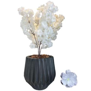 Imagem de Flor Cerejeira Pessegueiro Artificial Buque Com Vaso Planta - Flor Imp