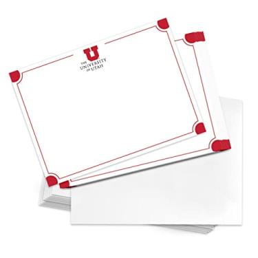 Imagem de Desert Cactus University of Utah Notecards pacote com 10 cartolina UT Utes inclui envelopes memorando festa de agradecimento (cartão 4b)